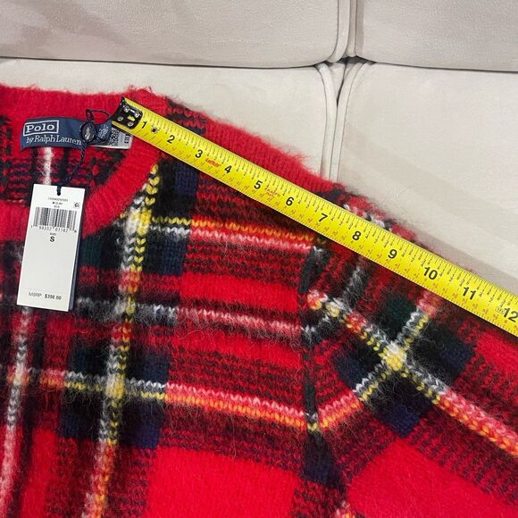 Polo Ralph Lauren Men's Plaid Wool-Blend Sweater Red SZ. S NWT$398 - Picture 13 of 14